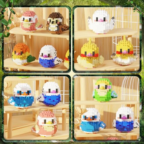Bibilock Cute Parrot Micro mini Blocks Building Blocks Sets12 PC Small Bird Series Mini Bricks Animal ToysUnique Animals Model Present for 14 Kids or Adults - Image 5