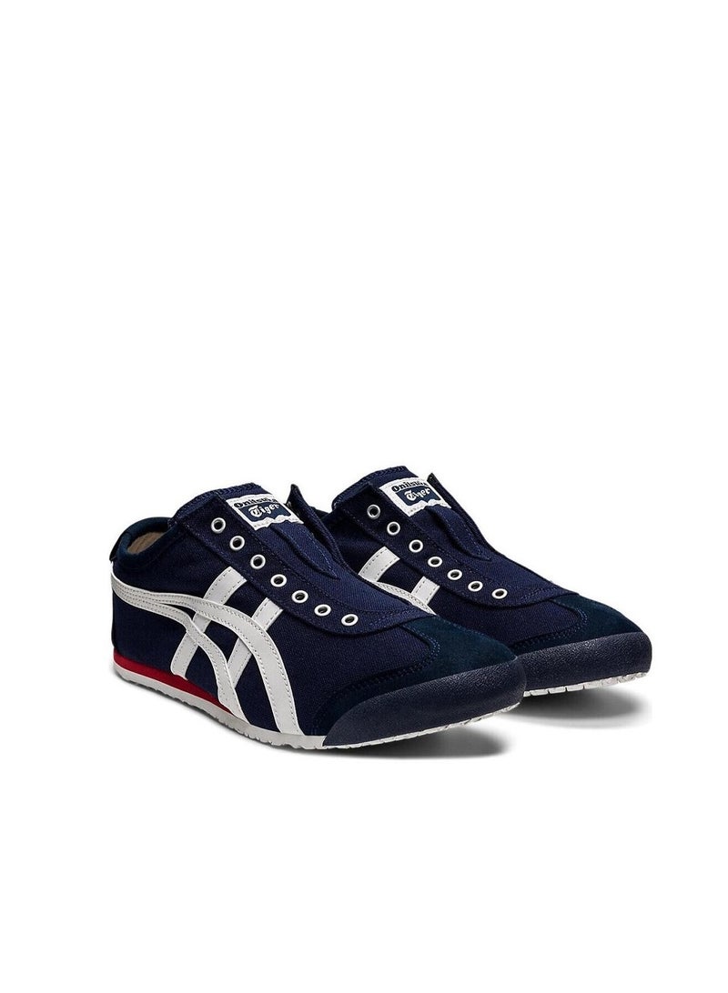 Onitsuka Tiger حذاء MEXICO 66 كاجوال من القماش سهل الارتداء، كحلي/أبيض - Image 2