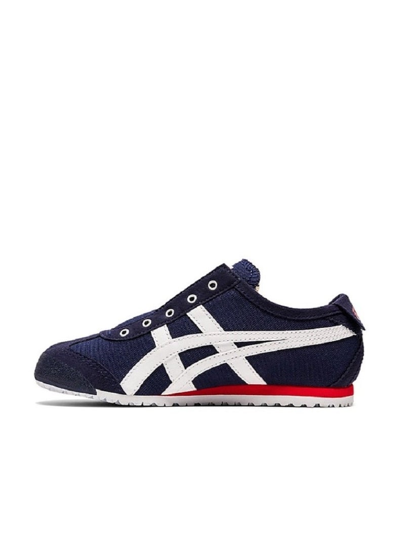 Onitsuka Tiger حذاء MEXICO 66 كاجوال من القماش سهل الارتداء، كحلي/أبيض - Image 3