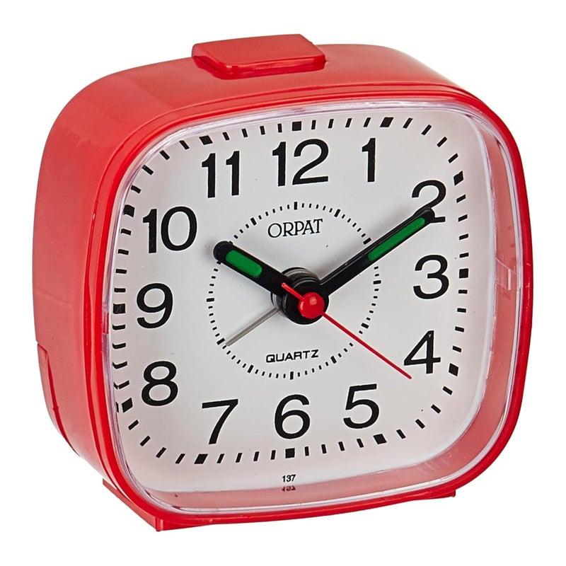 Orpat Plastic Beep Alarm Analog Clock (Red, Small, 7.18 cm x 3.3 cm x 6.8 cm) TBB-137 - Image 5
