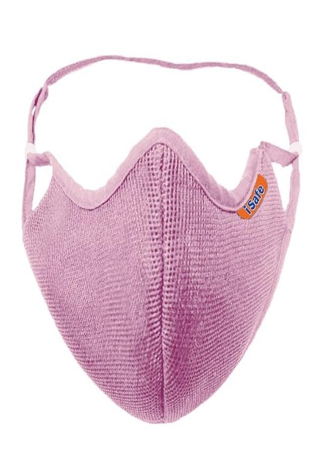Lifezen Isafe 100% Cotton 7 Layers Face Mask With Anti-Dust, Washable, Breathable, And Reusable Mask For Men & Women (Pack of 3) Pink - Image 4