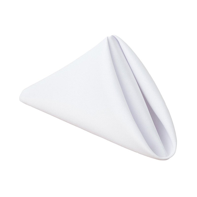 Gee Di Moda Cloth Napkins - 17 x 17 Inch White Solid Washable Polyester Dinner Napkins - Set of 12 Napkins with Hemmed Edges - Great for Weddings, Parties, Holiday Dinner & More - Image 3
