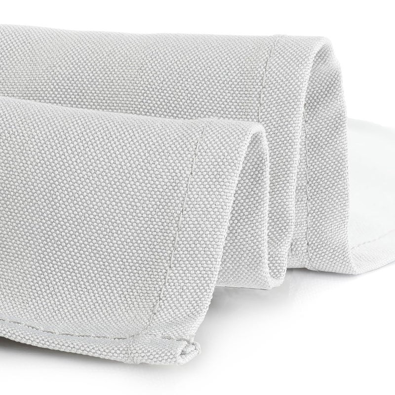 Gee Di Moda Cloth Napkins - 17 x 17 Inch White Solid Washable Polyester Dinner Napkins - Set of 12 Napkins with Hemmed Edges - Great for Weddings, Parties, Holiday Dinner & More - Image 4