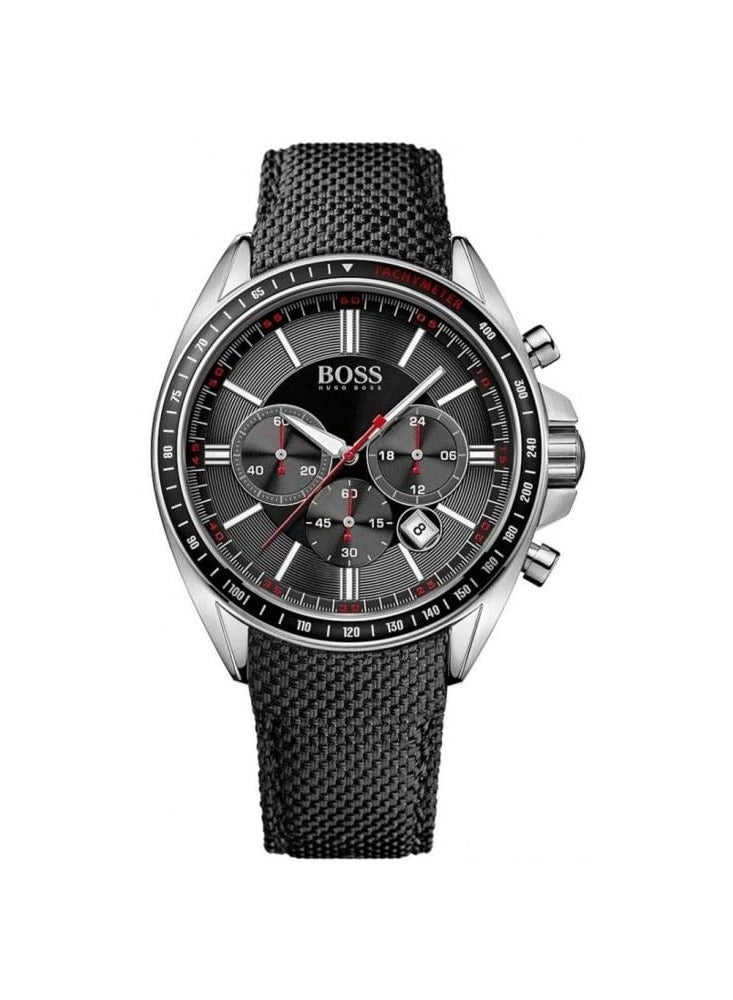 Hugo Boss Driver Sport Men's Black Nylon Strap Chronograph Watch HB1513087