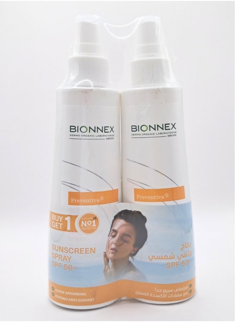 BIONNEX Bionnex Prevantiva Sunscreen Spray Spf50+ 200Ml Buy 1 Get 1 