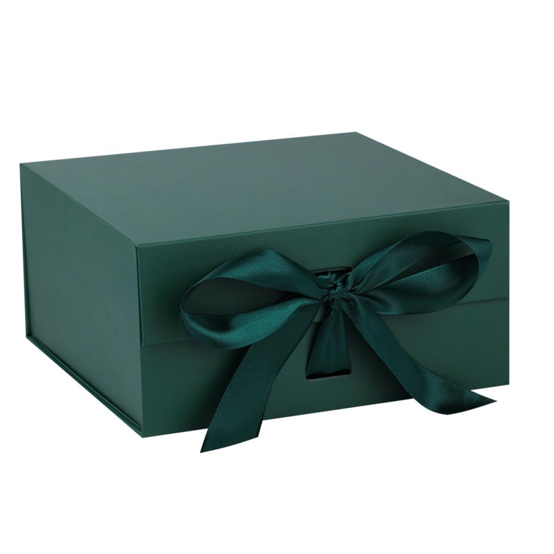 OEMVALATY Green Gift Box,6x6x3 Inches Gift Boxes with Lids for Presents with Magnetic Closure and Ribbon for Wedding,Storage,Birthday - Image 1