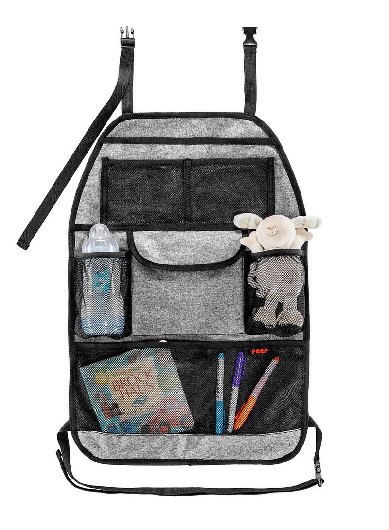 REER TravelKid Tidy car seat organizer,  For All Car Seats, Including Sports Seats, Gray - Image 2