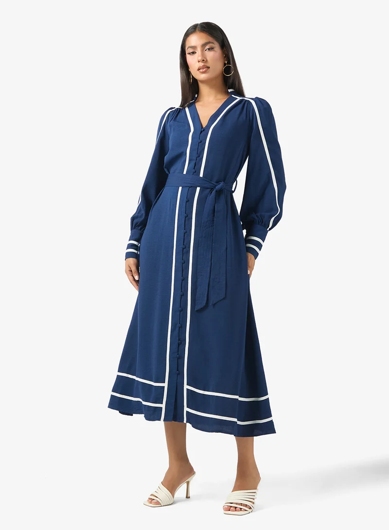 ELLA Dress With Contrast Trim