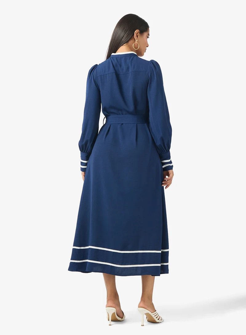 ELLA Dress With Contrast Trim