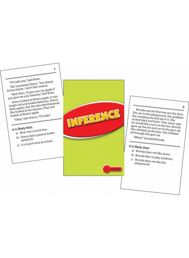 Edupress Reading Comprehension Practice Cards, Inference, Red Level (EP63063) Medium - Image 2