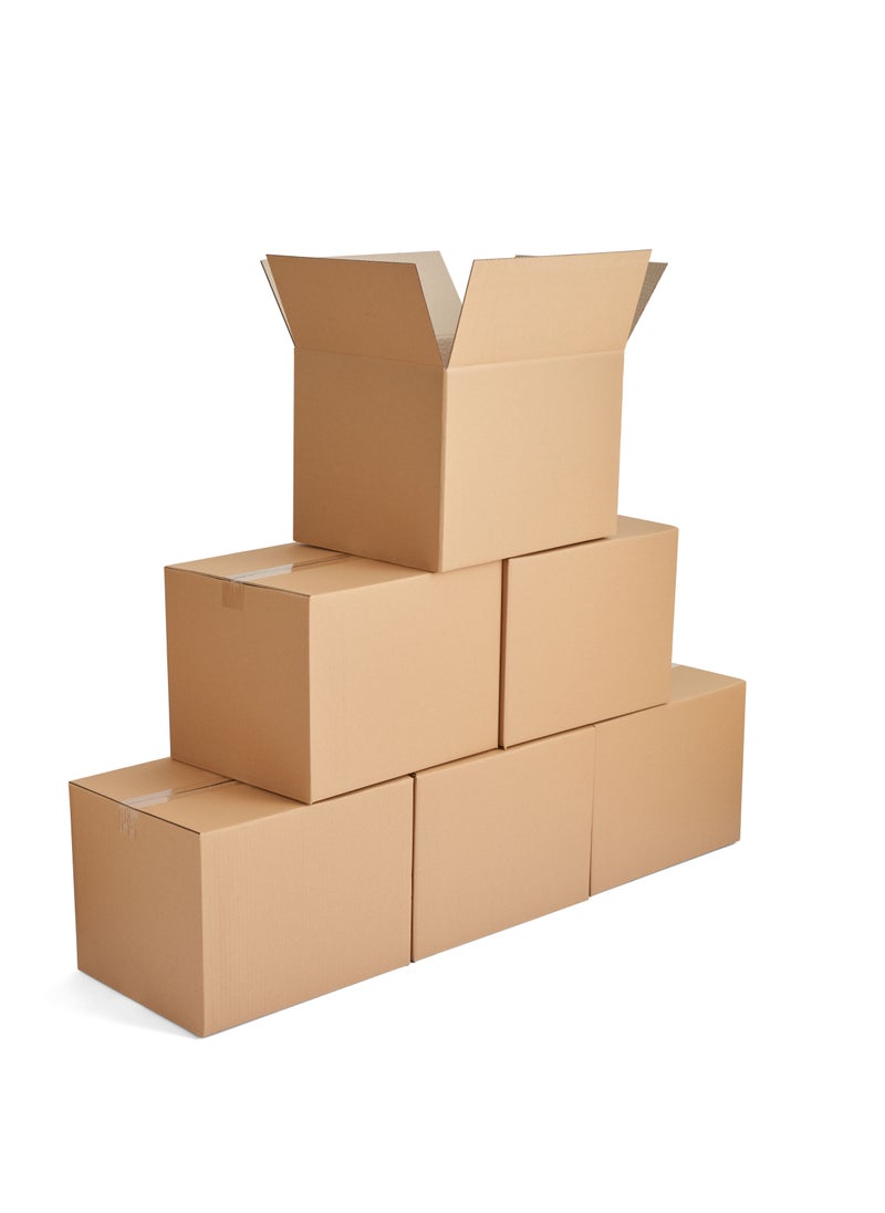 HYFY - HYFY [5 PCS] Carton box Large Double Wall Recyclable Corrugated Cardboard Box Moving Boxes Cardboard Boxes Cardboard Recyclable Shipping Boxes For Mailing Box Packaging Carton Boxes 5 ply 45x45x45cm - Image 1
