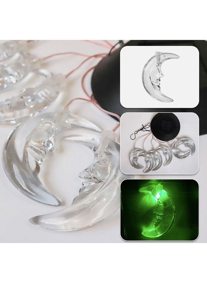 NIBEMINENT LED Moon Style Solar Wind Chime Lamp Multicolour 81cm - Image 4