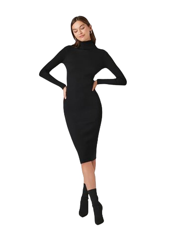 FOREVER 21 Turtleneck Bodycon Midi Sweater Dress - Image 1