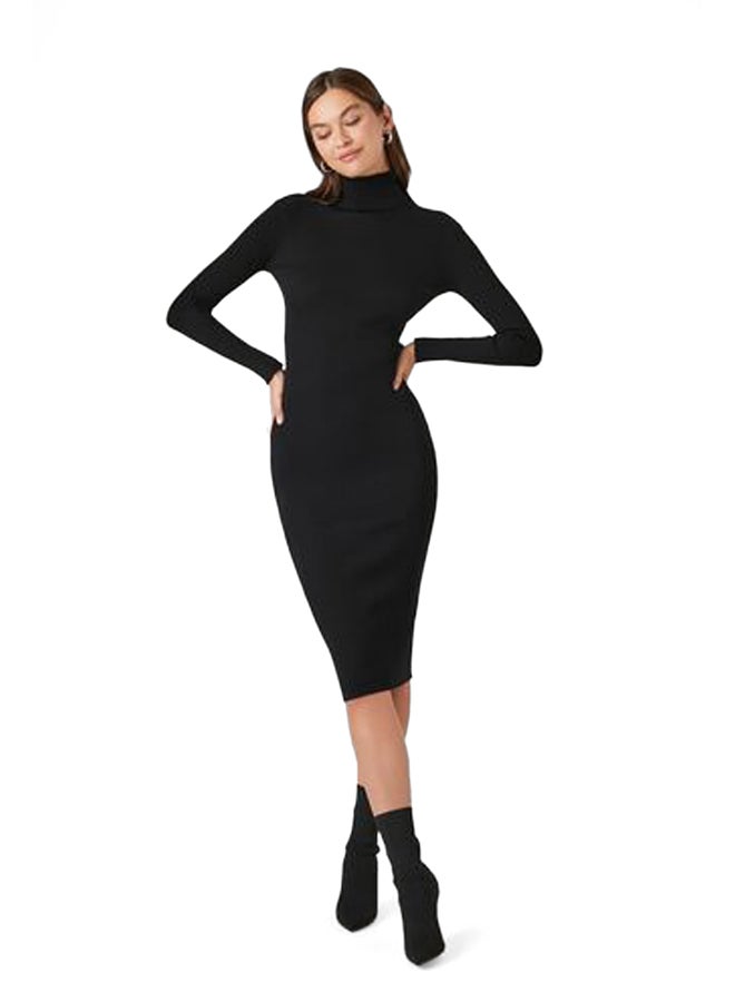 FOREVER 21 Turtleneck Bodycon Midi Sweater Dress - Image 4