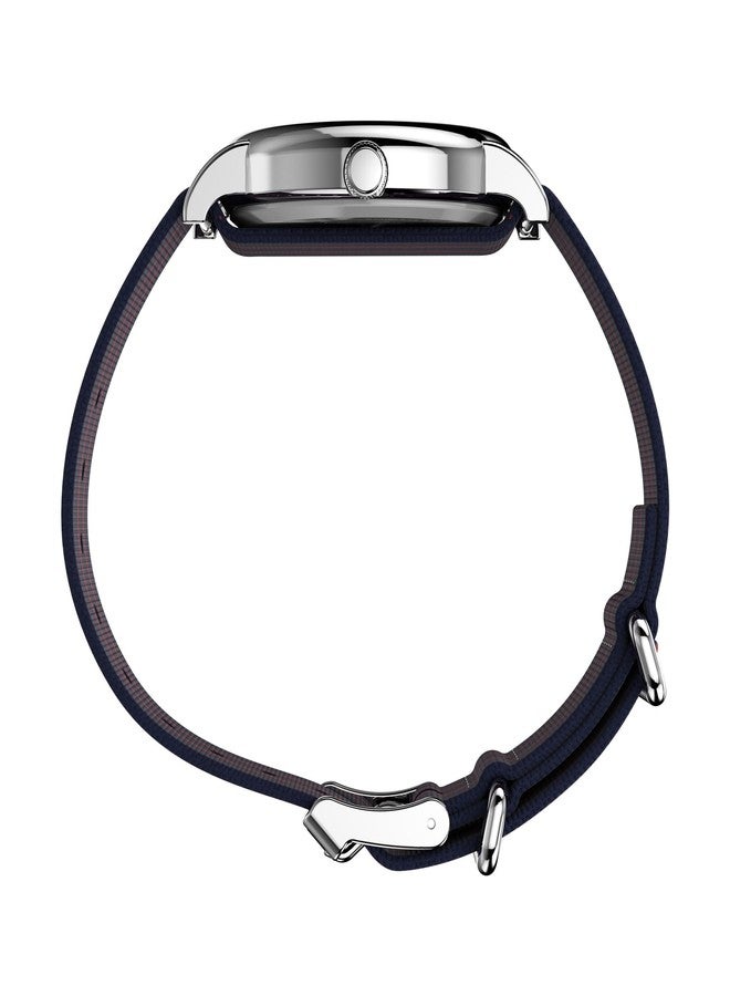 Timex Unisex Peanuts Weekender 38mm Watch - Blue Strap White Dial Silver-Tone Case - Image 2