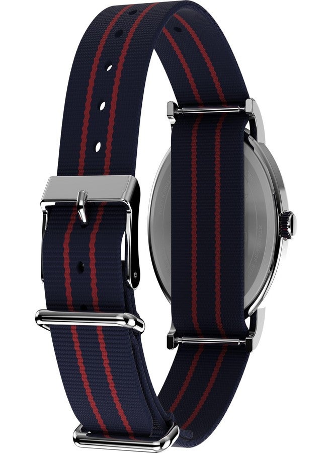Timex Unisex Peanuts Weekender 38mm Watch - Blue Strap White Dial Silver-Tone Case - Image 5