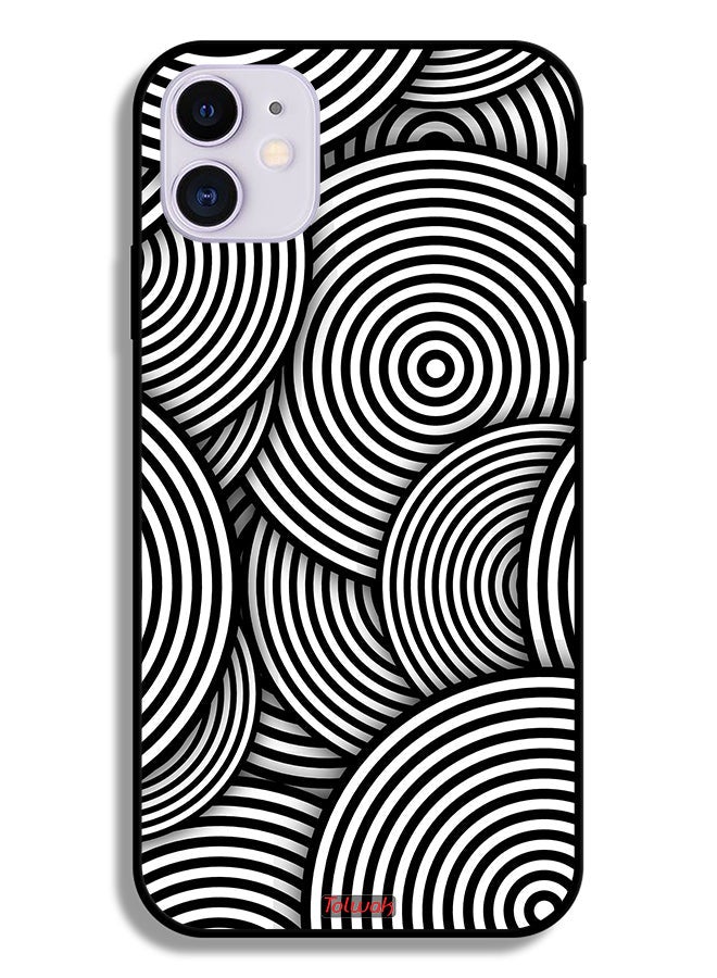Tolwak Apple iPhone 12 mini Protective Case Circles Illusion Pattern - Image 1