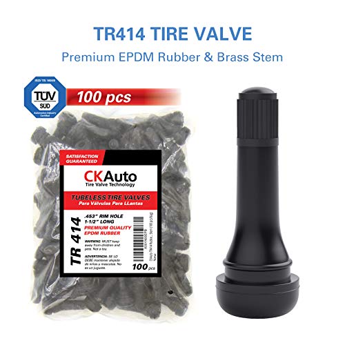 CKAuto TR414 Rubber Snap-in Tire Valve Stem (100pcs/bag) - Image 3