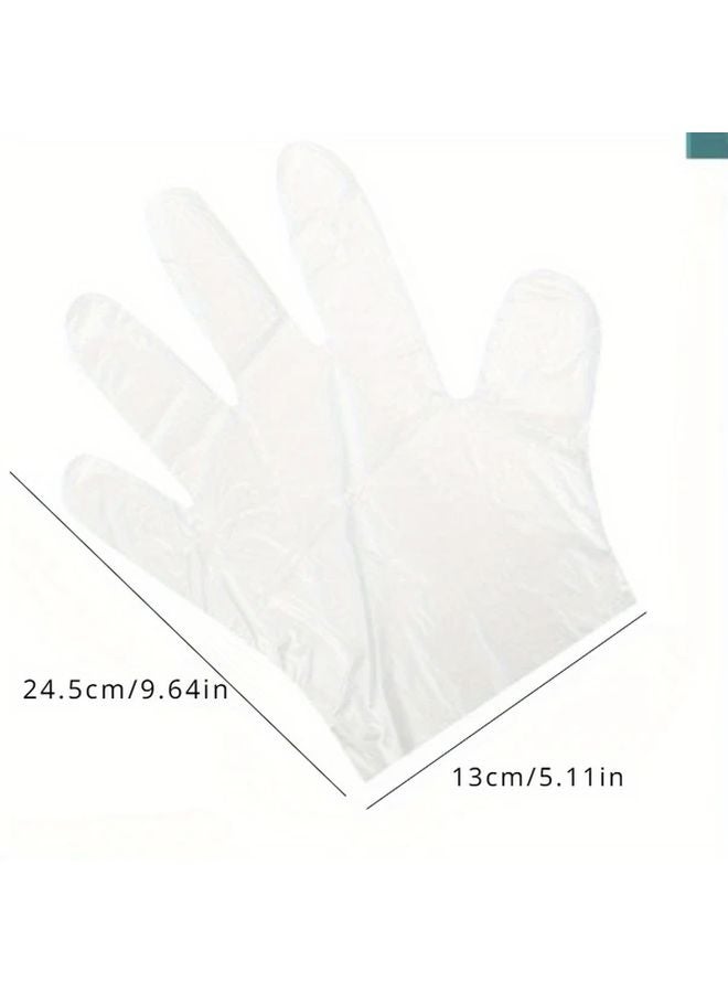 100 Pcs Disposable PE Gloves Food Grade Plastic Kitchen Catering Sanitary - Image 4