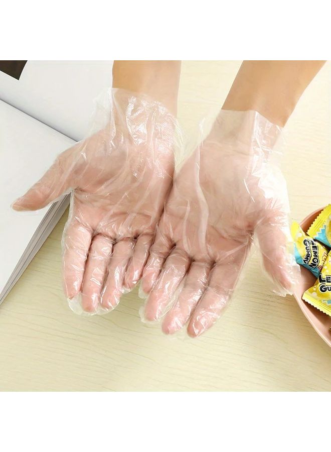 100 Pcs Disposable PE Gloves Food Grade Plastic Kitchen Catering Sanitary - Image 2