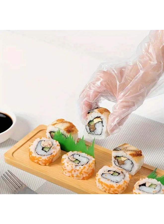 100 Pcs Disposable PE Gloves Food Grade Plastic Kitchen Catering Sanitary - Image 3