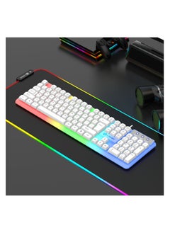 Beauenty Mechanical feel keyboard esports desktop notebook office game wired whitemetal keyboard set/K25 Metal Single keyboard 