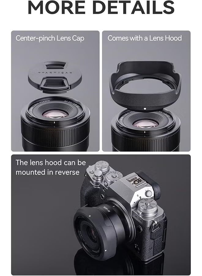TTArtisan Auto Focus 35mm F1.8 Mark II APS-C Lens, 35mm F/1.8 AF Portrait Lenses for Fuji X-A2 X-A5 X-A7 X-H1 X-T100 X-T20 X-T3 X-T30 X-T30II X-T4 XT-50 X-Pro3 X-E3 X-E4 X-S10 X-M1 X-M5 - Image 5
