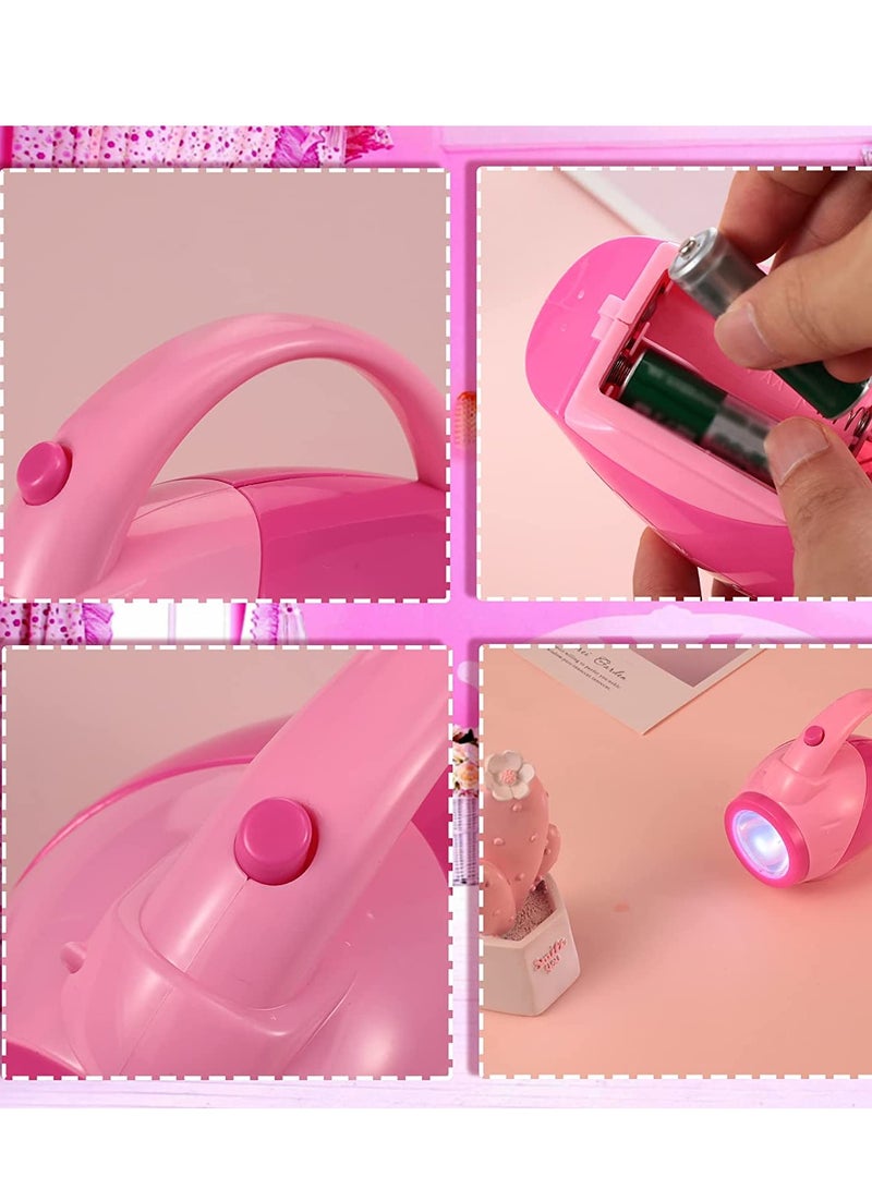 Excefore Kids Flashlight Glow in Dark Toddler Flash Light Easy Grip Handle Lightweight for Reading Camping Hiking Outdoor Activities Games Nature Exploration Pink 2PCS - Image 5