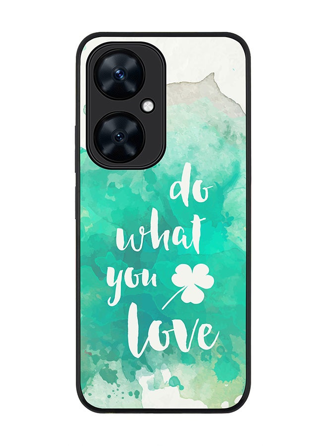 Rugged Black Edge case for Huawei nova 11i , Slim fit Soft Case Flexible Rubber Edges Anti Drop TPU Gel Thin Cover - Do what you love