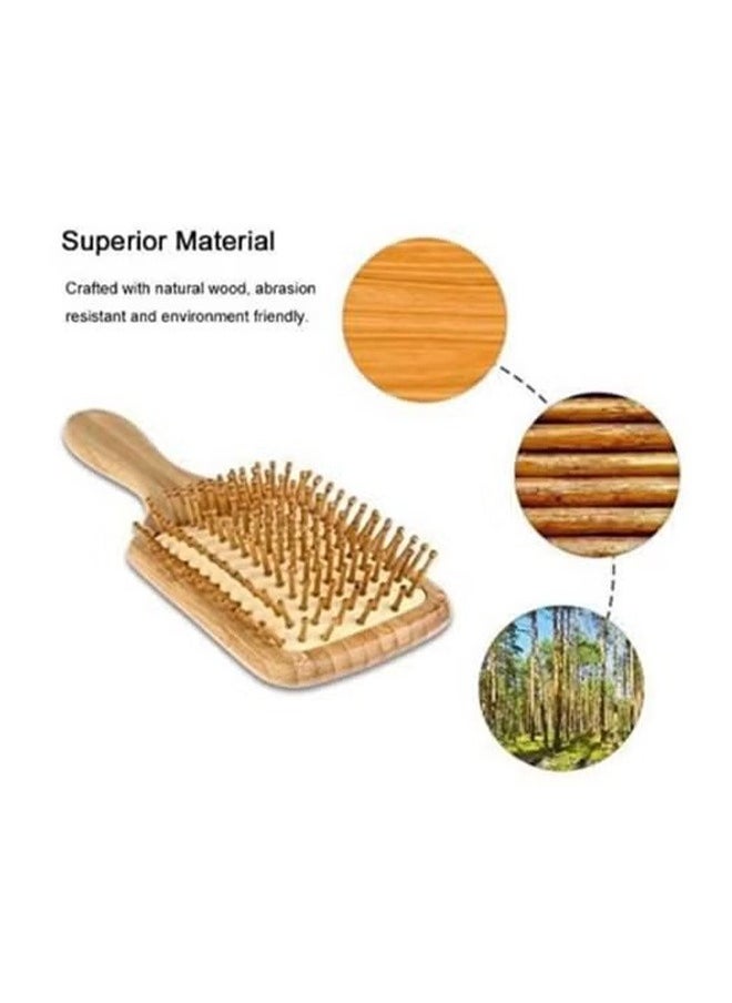 YIJIA HOME GOODS Square Wooden Massage Comb Hair Styling Comb  - Image 2