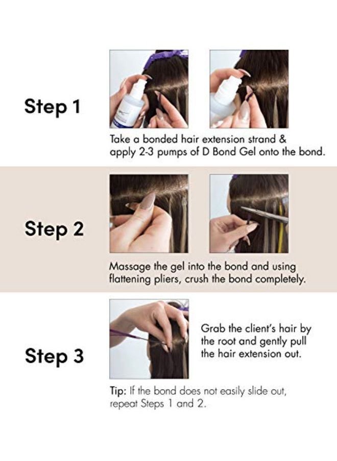 The Hair Shop مزيل جل D Bond من The Hair Shop، مزيل لاصق Keratin Glue Fusion Pre Bonded U-Tip لشعر Keratip الفائق أو العادي، الأفضل لغراء الكيراتين، والأشرطة اللاصقة والمشابك (زجاجة 4 أونصة)  - Image 2