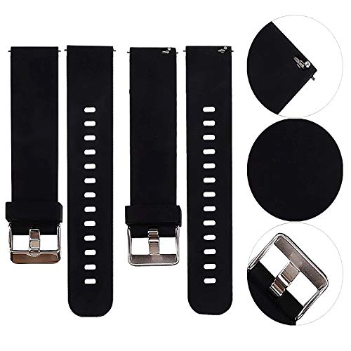 ACM Watch Strap Silicone Belt 22Mm Compatible With Noise Colorfit Pro 3, 4, 5, Max, Alpha & Assist Smartwatch Casual Classic Band, Black - Image 4
