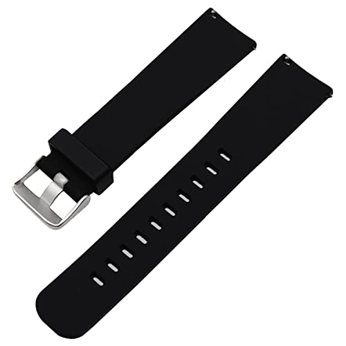 ACM Watch Strap Silicone Belt 22Mm Compatible With Noise Colorfit Pro 3, 4, 5, Max, Alpha & Assist Smartwatch Casual Classic Band, Black - Image 2