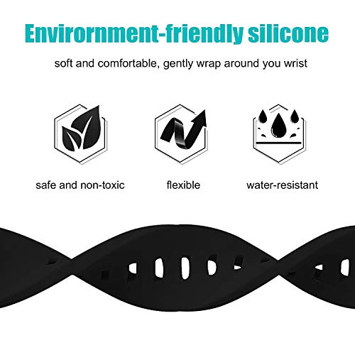 ACM Watch Strap Silicone Belt 22Mm Compatible With Noise Colorfit Pro 3, 4, 5, Max, Alpha & Assist Smartwatch Casual Classic Band, Black - Image 3