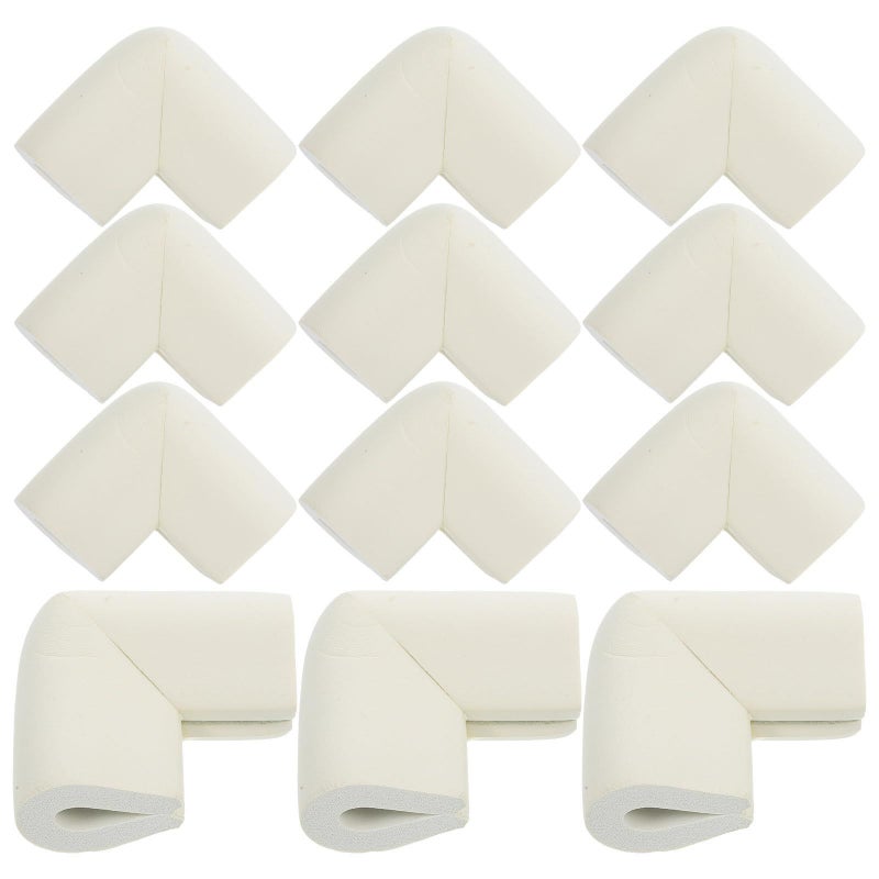 12 Pcs Foam Corner Protectors U Shaped Furniture Edge Guard Ivory White - Image 2