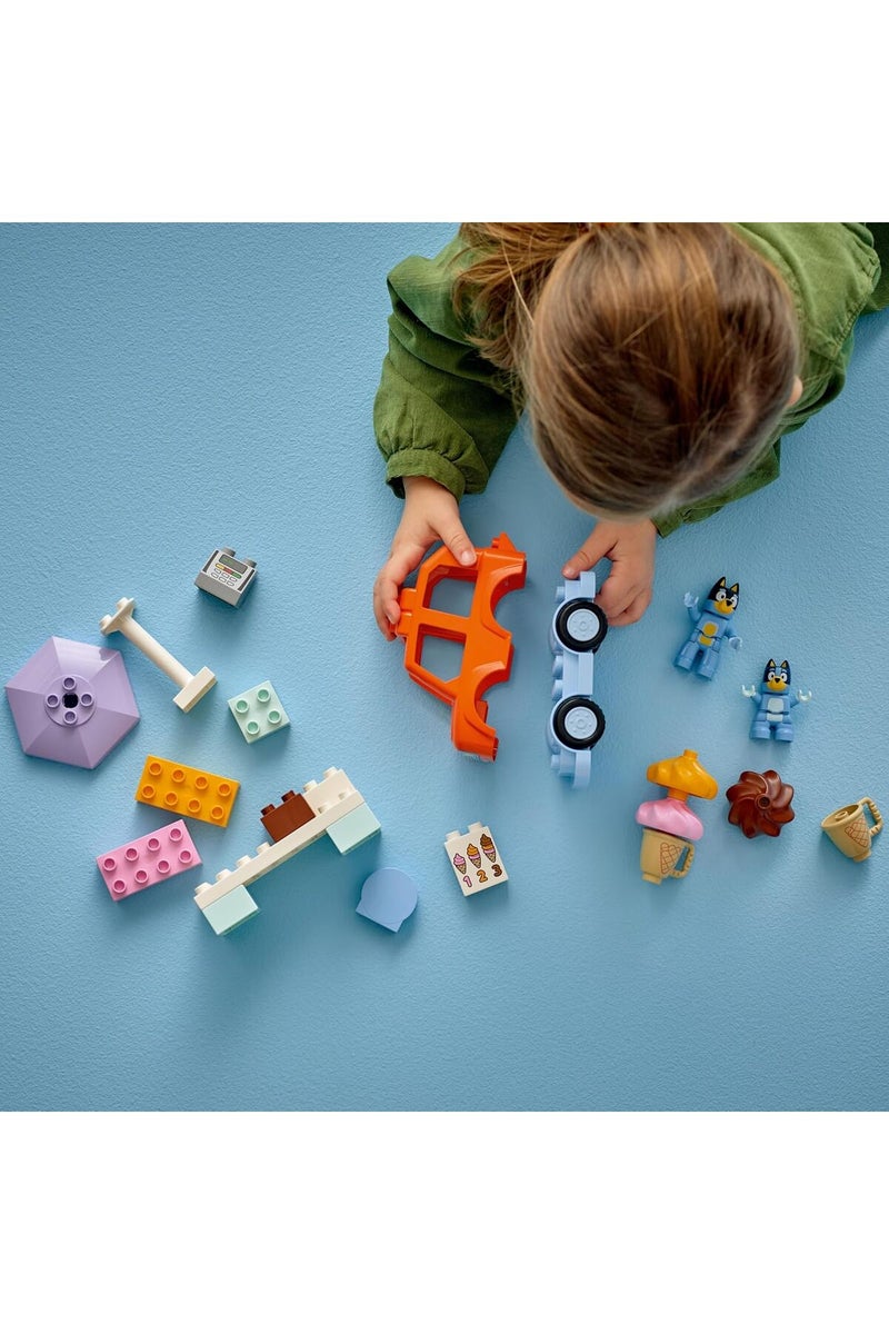 ليغو LEGO Bluey: Ice Cream Trip with Bluey - Ice Cream Stand & Vehicle Playset - 10458 - Image 2