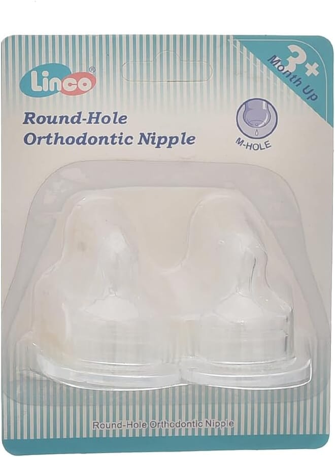 Linco 22211 Set Of 2 Pieces Of Silicone Scraped Nipples (+3) Advanced Anti-Colic System