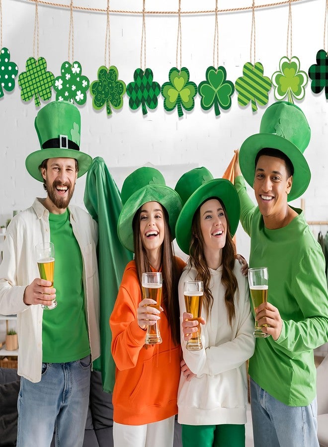 Fairooth 36 Pcs St. Patrick's Day Shamrock Hanging Ornaments 3.15 Inch Lucky Clover Wooden Cutouts for Tree Green Shamrock Wood Hanging Decorations with Rope for Irish Holiday Home Small Tree Craft Party Decor - Image 4