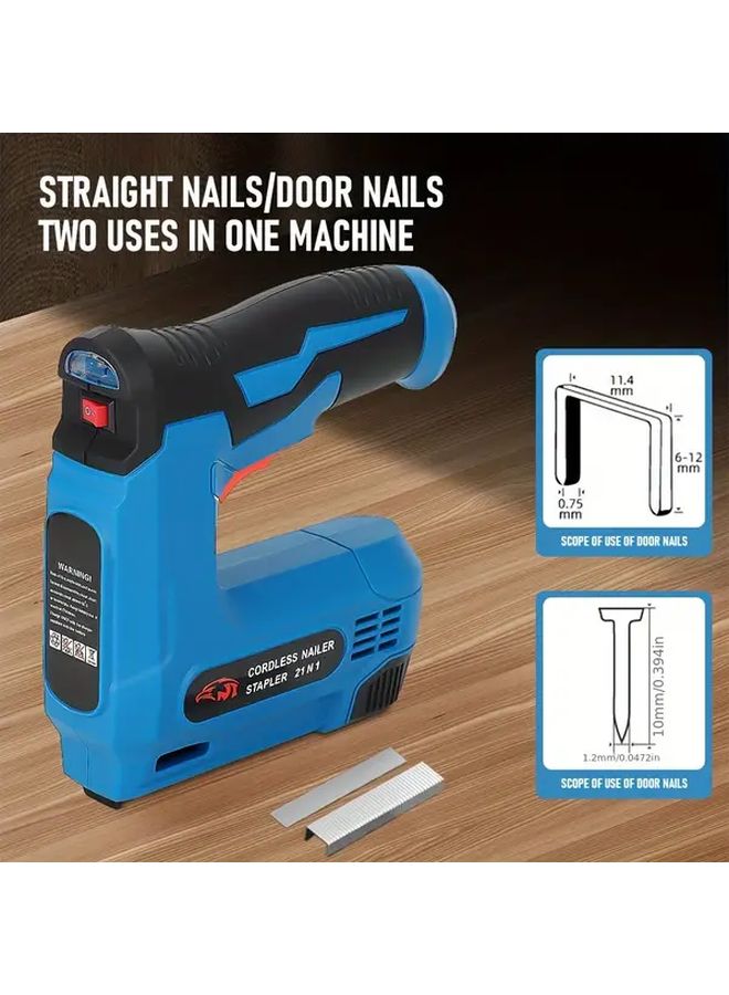 HILDA 2 in 1 Cordless Stapler Gun Carton Pack 3.6V USB Rechargeable with 2000 Staples - Image 3