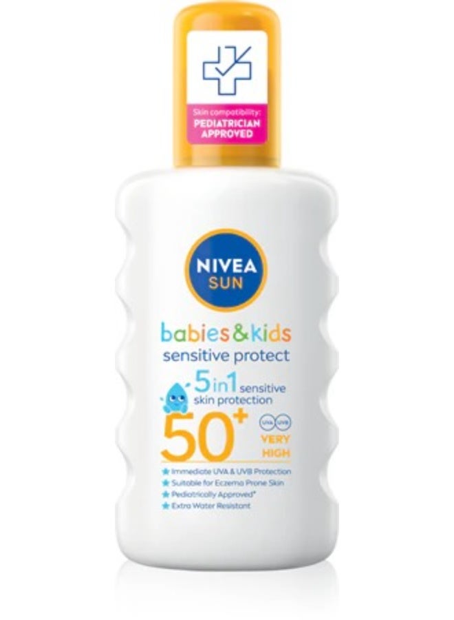 Nivea Sun Sensitive Protect Babies & Kids Spray SPF50+ 200 ml - Image 1