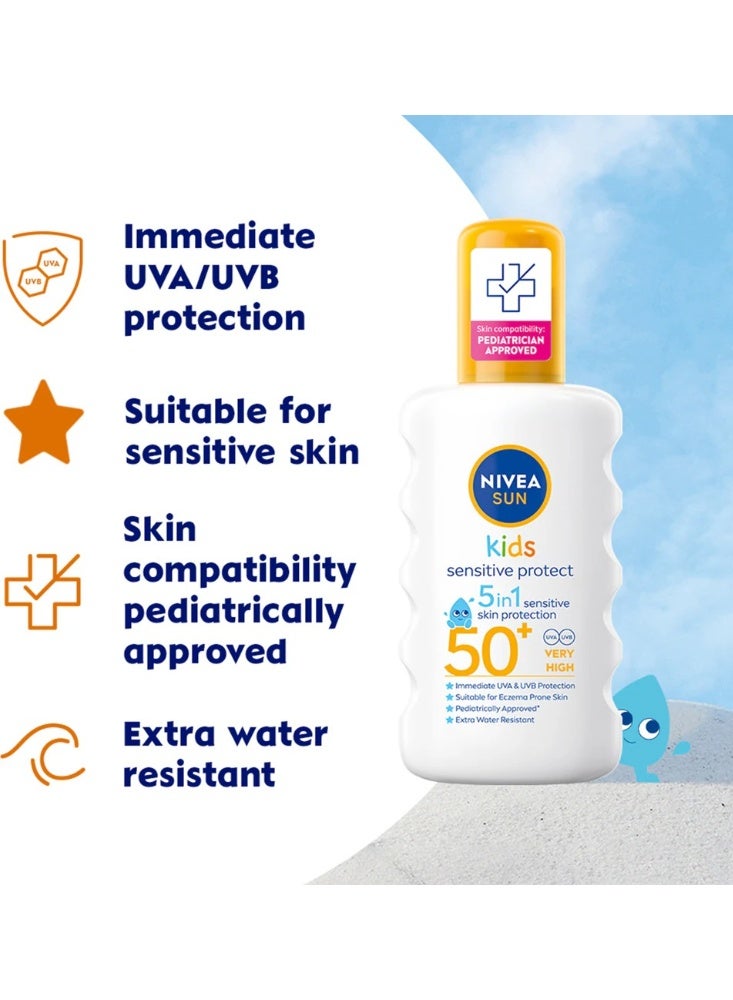 Nivea Sun Sensitive Protect Babies & Kids Spray SPF50+ 200 ml - Image 2