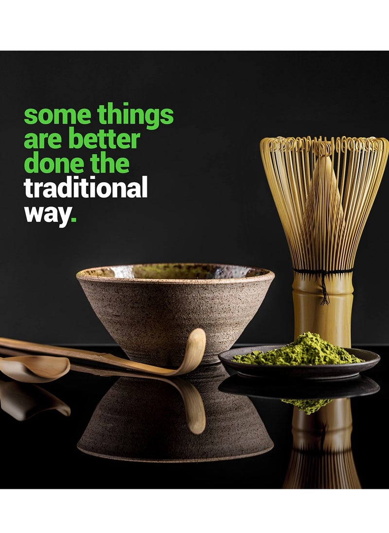 Al Aoyama - Japanese Matcha Whisk and Bowl Set 7pcs Matcha Kit Tea Set - Image 1