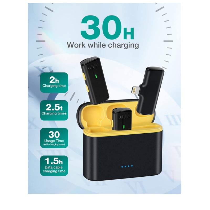 SOLARAE K10 Wireless Lavalier Microphone for iPhone iPad, iPhone Microphone Noise Canceling, Lapel Microphone with 2 Mini Microphones, Lav Mic for YouTube, Facebook and TikTok - Image 5