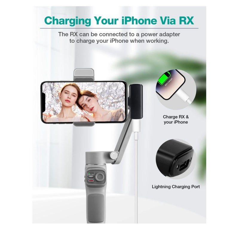 SOLARAE K10 Wireless Lavalier Microphone for iPhone iPad, iPhone Microphone Noise Canceling, Lapel Microphone with 2 Mini Microphones, Lav Mic for YouTube, Facebook and TikTok - Image 3