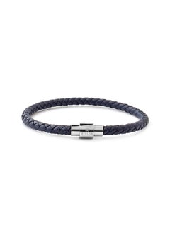 Riblor Vittorio Leather Bracelet Navy Blue  - Image 1