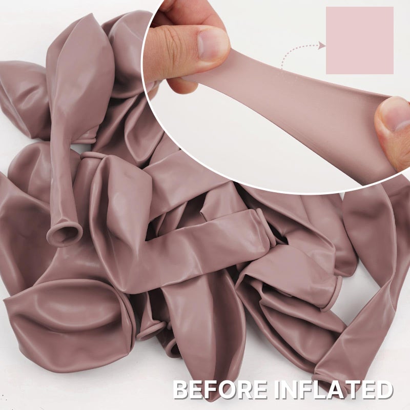 PartyWoo Dusty Pink Balloons 152pcs Different Sizes of 18 12 10 5 Inch Boho Blush Lilac Pink Latex Balloons for Birthday Baby Shower Graduation Anniversary Bachelorette Party Decorations Pink-F54 - Image 3