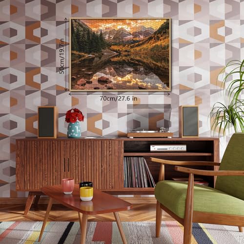 BBOLDIN Nature Puzzle for Adult 1000 Piece, Mountain Lake Landscape Puzzle Scenery, Maroon Lake Jigsaw Puzzles Scenic - Image 3