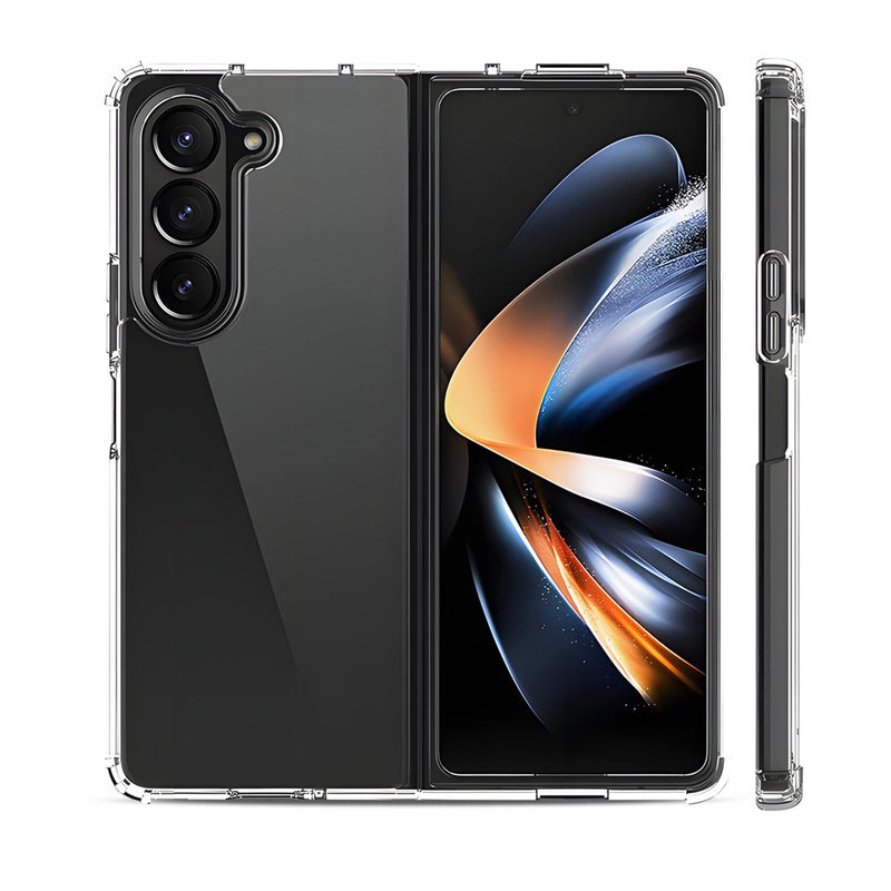 DailyObjects Clear Case for Samsung Galaxy Z Fold 5 | Polycarbonate TPU Slim Back Cover | Anti Shock, Scratch Resistant | Sturdy Design | Full Body Protection | Wireless Charging - Image 5