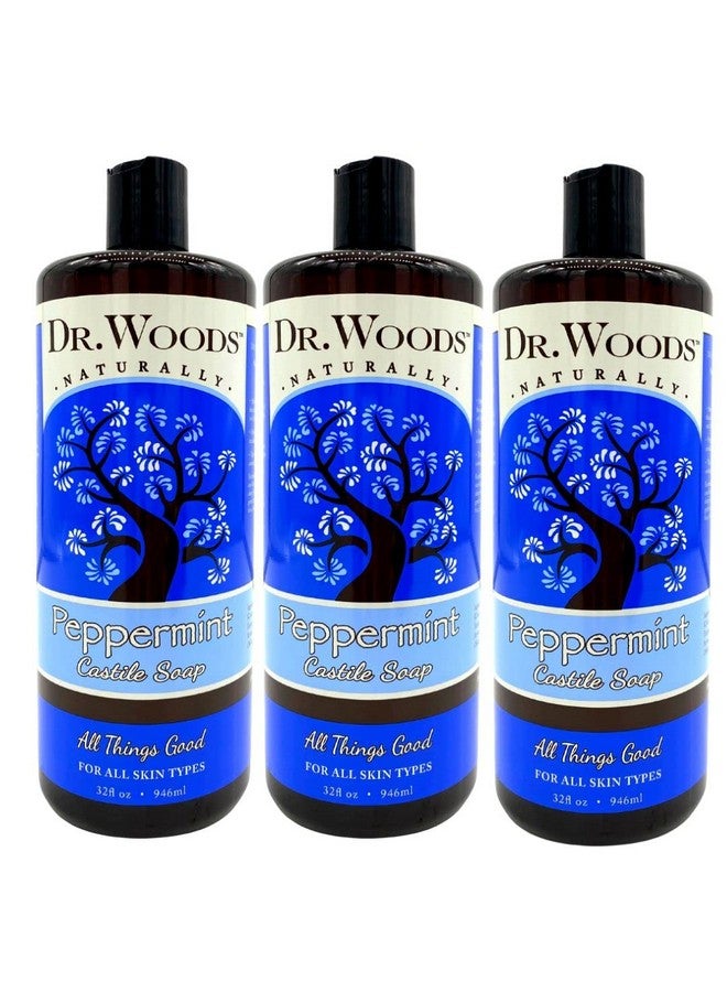 Dr. Woods Pure Peppermint Liquid Castile Soap 32 Ounce (Pack Of 3) - Image 1