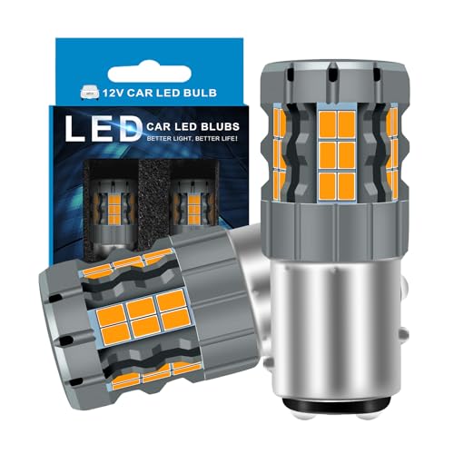 Zyvirexa 1157 LED Turn Signal Bulbs Compatible For Kia Sorento 2003-2020 & 2022-2023 (Front), 2357 Bulb, Amber Yellow, Plug and Play, Pack of 2 - Image 1